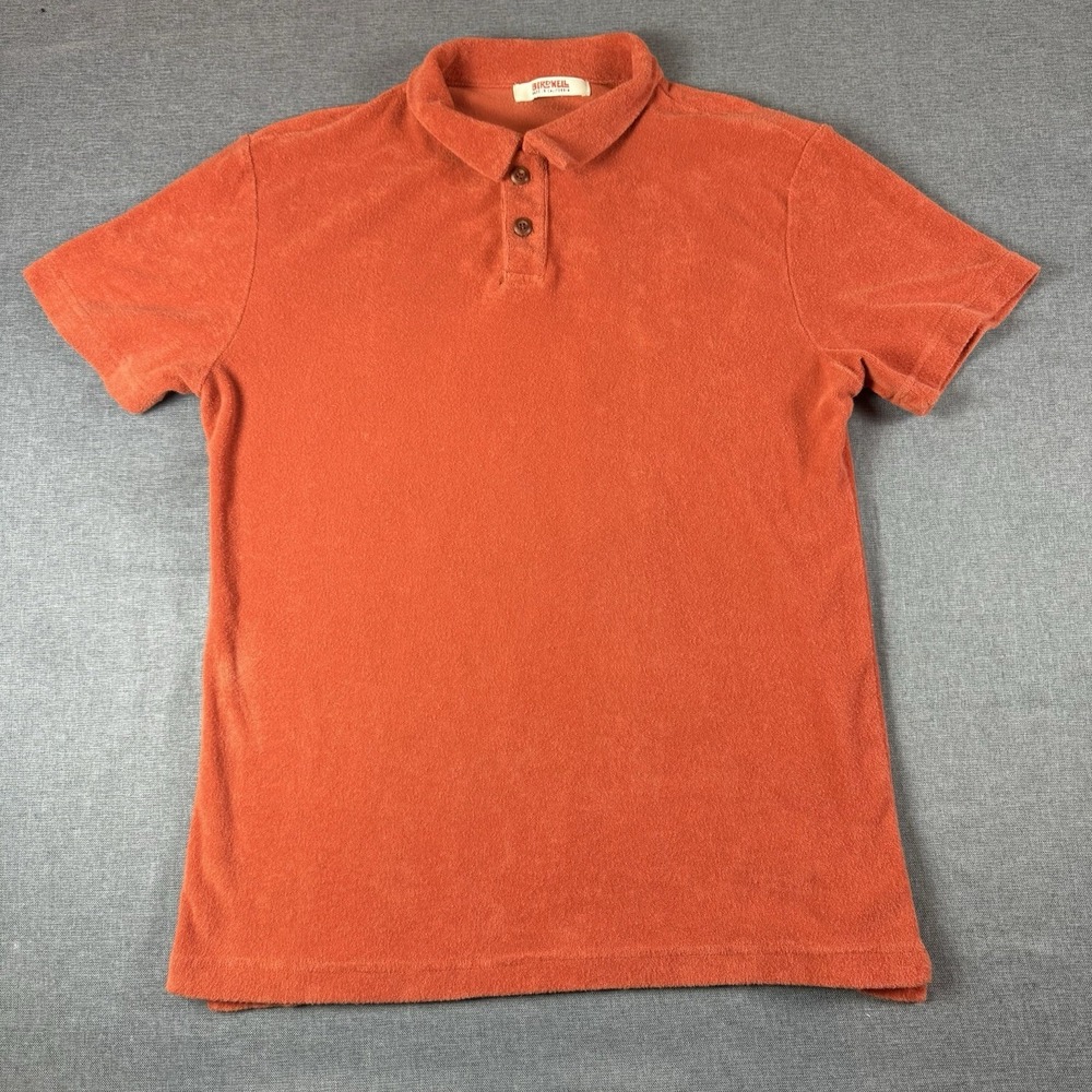 Birdwell‎ Terry Cloth Polo Men's Large Burnt Orange